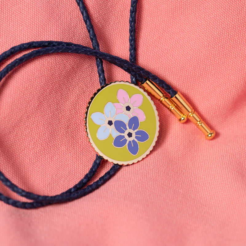 Forget Me Not Bolo Tie