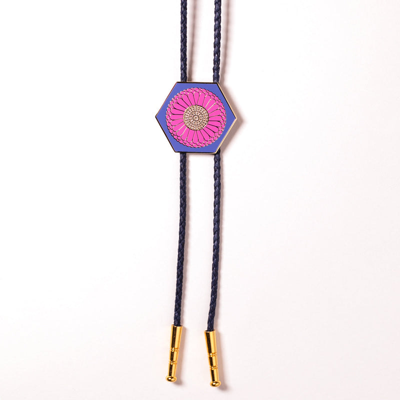 Zinnia Hex Tile Bolo Tie