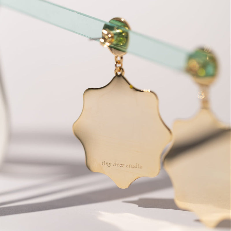 Wavy Orange Earrings