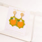 Wavy Orange Earrings