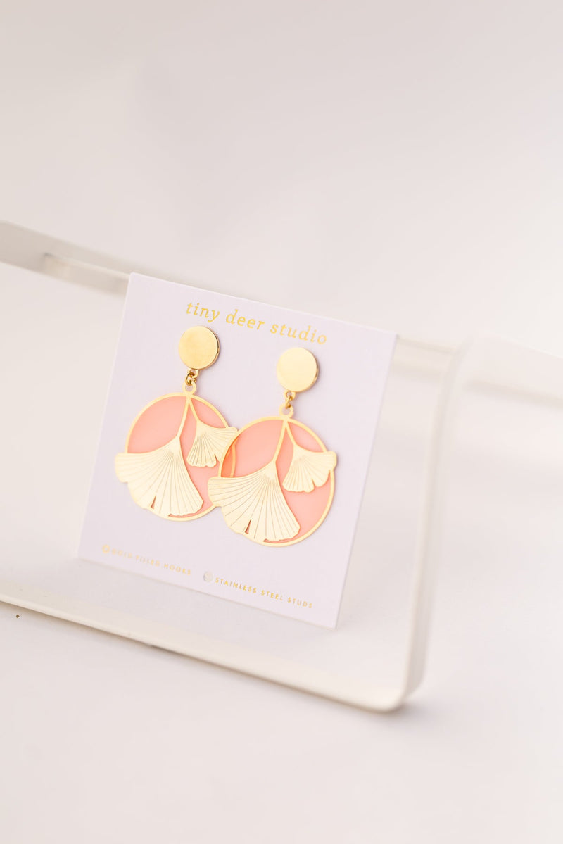 Ginkgo Translucent Earrings