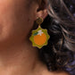 Wavy Orange Earrings