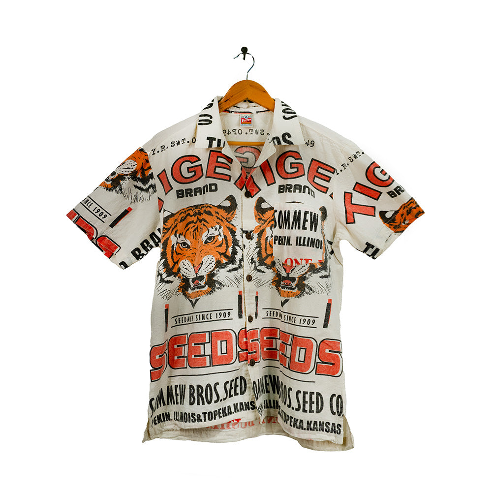 Raw Cotton Tiger Button Up