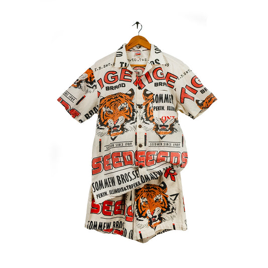 Raw Cotton Tiger Button Up
