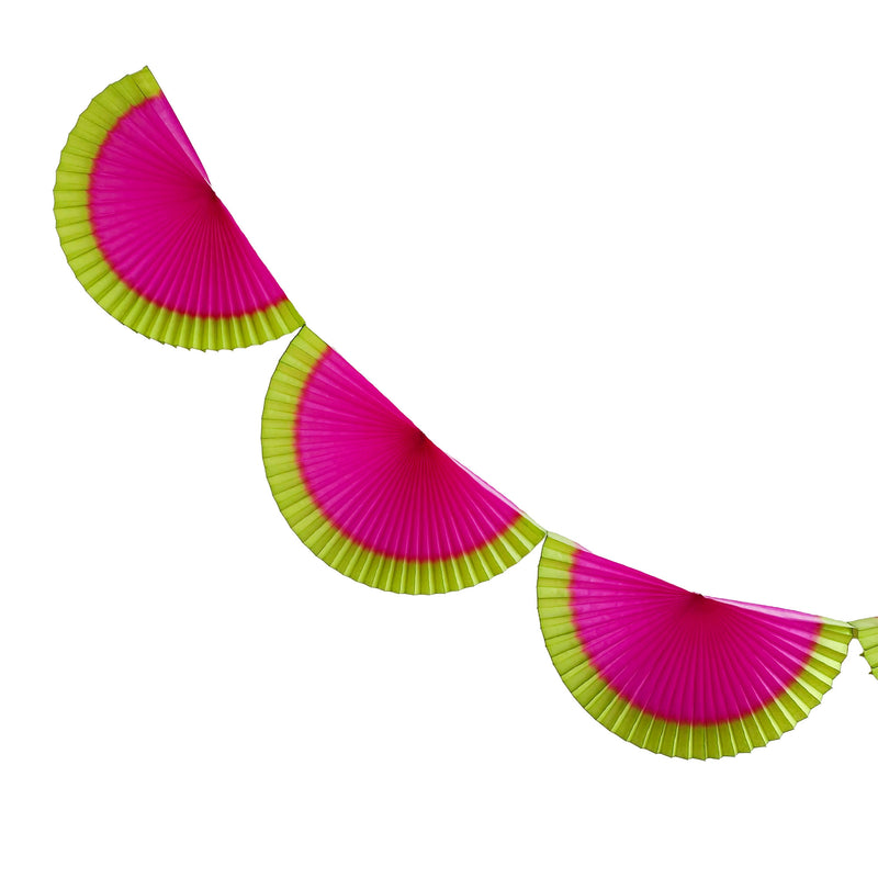 Tissue Fan Garland, Watermelon