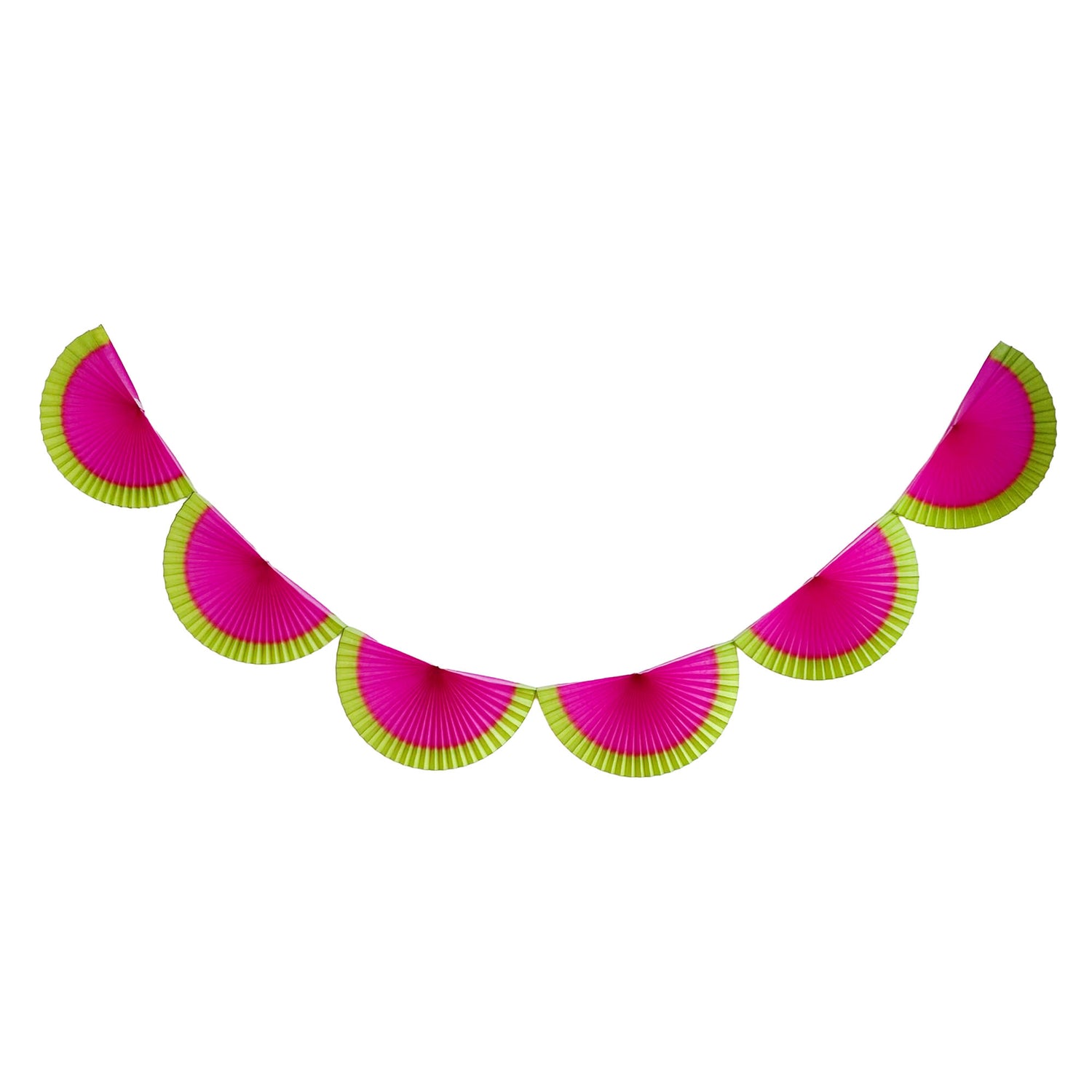 Tissue Fan Garland, Watermelon